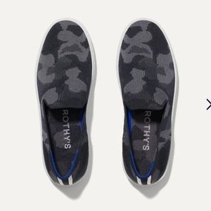 Rothy's Size 7 Grey Camo Classic Slip On Sneakers